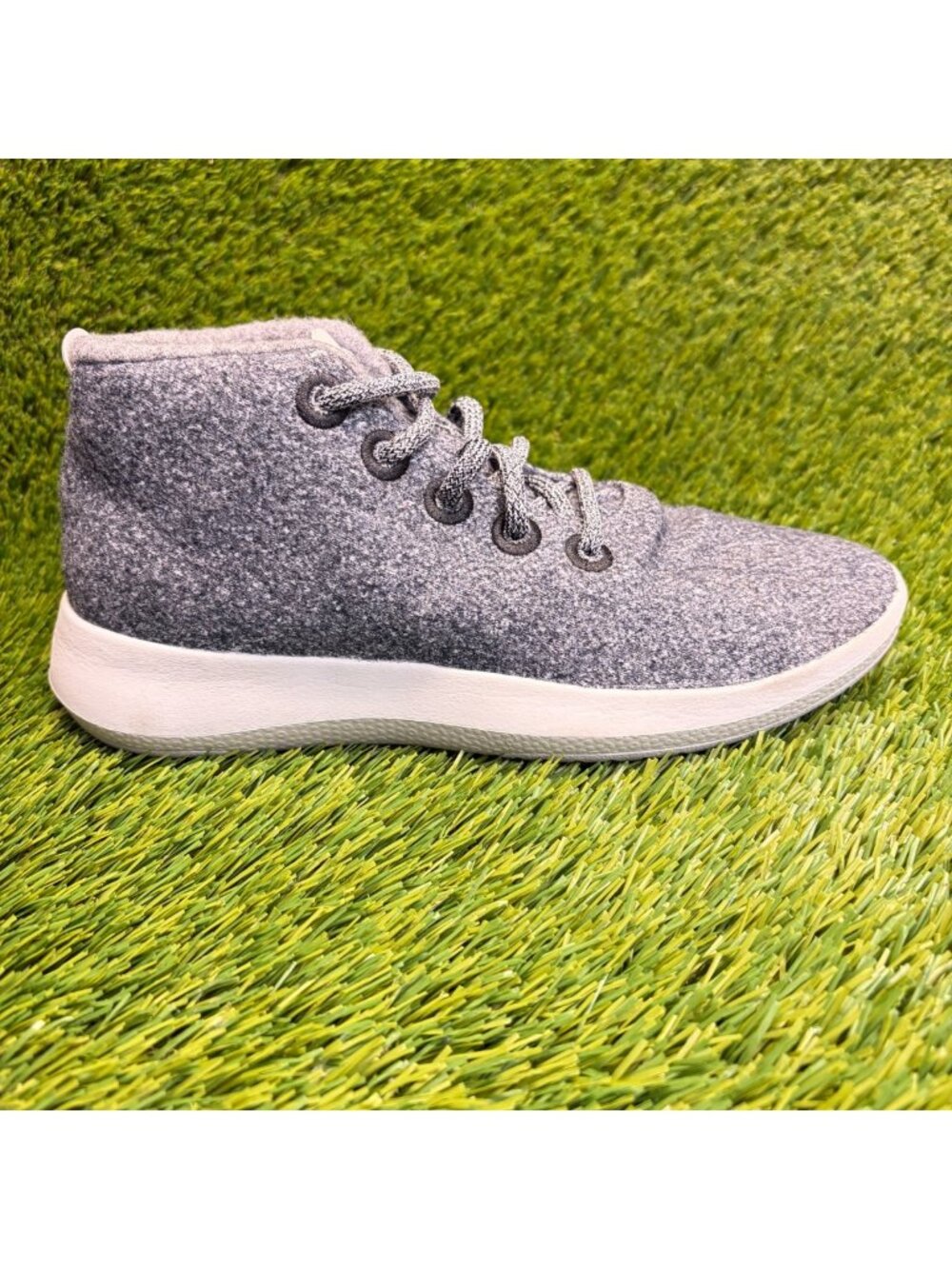 Allbirds Wool Runner-Up Mizzle Womens Size 8 Gray White Athletic Shoes Sneakers
